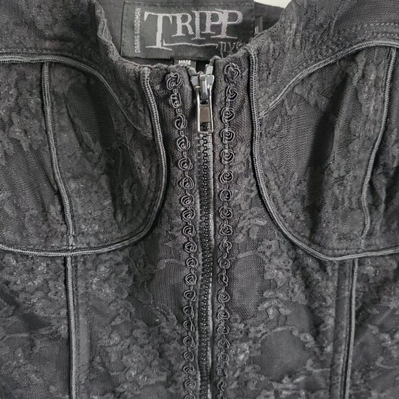 Tripp NYC Black Corset Lace Top Size XL - Picture 3 of 7